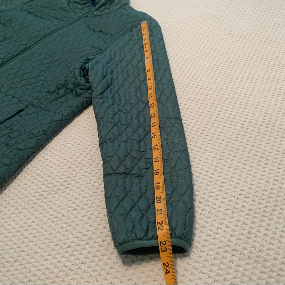 Lands End Quilted Puffer Packable Jacket in Teal Large Petite - Picture 9 of 14